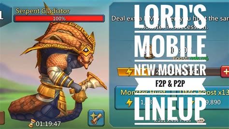 lords mobile best heroes for monster hunt.